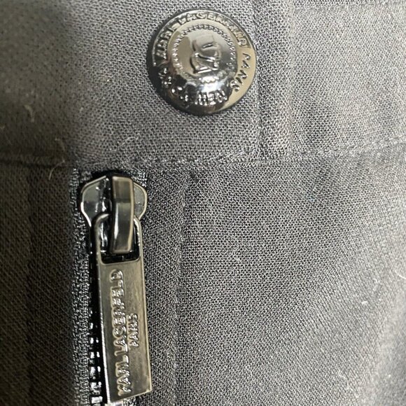 Karl Lagerfeld 4 Black Zip-Front Mini Skirt Exposed Zipper Chic Officecore - Picture 3 of 6